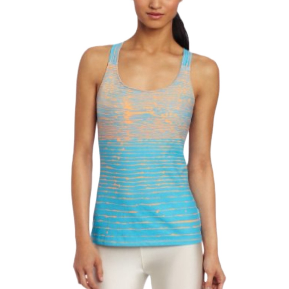NWT‎ Calvin Klein Blue & Orange Athletic Racerback Tank Top Sz Small